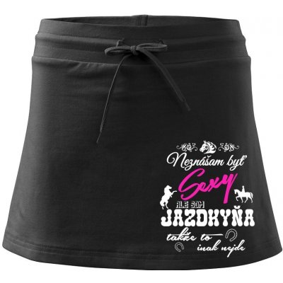 Neznášam byť sexy Jazdkyňa športová sukne two in one čierna od 19,56 € -  Heureka.sk