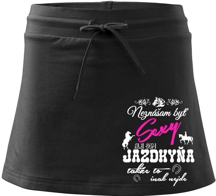 Neznášam byť sexy Jazdkyňa športová sukne two in one čierna od 19,56 € -  Heureka.sk
