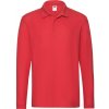 Fruit of the Loom pánska polokošeľa s dlhým rukávom red