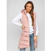 Ružová dámska dlhá prešívaná vesta Bolf 81261