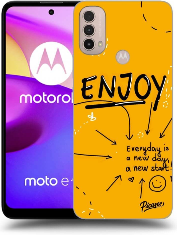 Púzdro Picasee silikónové Motorola Moto E40 - Enjoy čierne