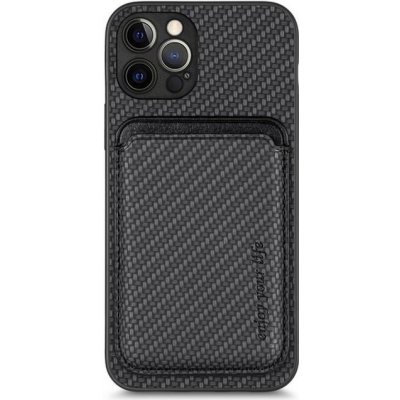 Púzdro FixPremium - Carbon s MagSafe Wallet iPhone 12 Pro, čierne