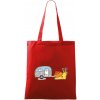 Slimačí obytňák - Taška bavlnená - 42 x 38 cm ( Červená )