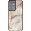 Picasee silikónový čierny obal pre Samsung Galaxy S21 Ultra 5G G998B - Cream marble