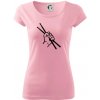 Paličky ruka - Dámske tričko Pure - XL ( Ružová )