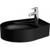 Laufen VAL - Umývadlo, 50x40 cm, s prepadom, otvor na batériu, matná čierna H8122817161041