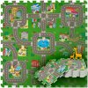tectake 405457 puzzle podložka mycity mesto a ulica 9 dielikov, protišmyková farebná