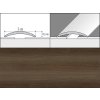 Prechodové lišty A03 - SAMOLEPIACE šírka 3 x výška 0,5 x dĺžka 270 cm - gaštan japonský
