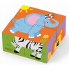 Viga puzzle kocky divoké zvieratá 4 ks