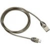 Canyon CNS-USBC5DG USB-C / USB 2.0, 5V/2A, priemer 3,5mm, metalicky opletený, 1m, tmavo-šedý