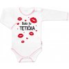 Body dlhý rukáv s vtipným textom Baby Nellys Byla tady tetička