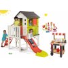 Smoby set detský domček na pilieroch Pilings House s 1,5 m šmykľavkou a zmrzlinársky vozík s hamburgermi 810800-15