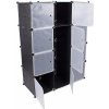 Verk 01508 Modulová skladacie šatníková skriňa 144,5 x 110 x 46,5 cm čierna