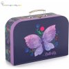 oxybag Detský lamino kufrík - 34 cm - motýľ - fialový