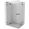 Mexen Lunar, L Duo výklopný sprchový kút 115 x 80 cm, 8mm číre sklo, čierny profil, 834L-115L-080P-70-00