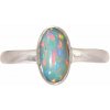 Nefertitis Opál etiópsky prsteň striebro Ag 925 R2354 - 57 mm (US 8), 2,8 g