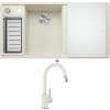 Blanco AXIA III 6 S biela soft s excentrom + sklenená krájacia doska 527043 + Blanco MIDA-S biela soft 526968