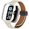eses Kožený remienok s magnetickou sponou pre Xiaomi Redmi Watch 3 Active - Biely