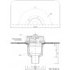 Strešný vpust priamy TW BIT S Typ: 75 BIT S - DN 70