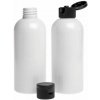 Plastová fľaša biela, čierny flip top, 100 ml