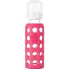 Kojenecká sklenená fľaša Lifefactory Raspberry 250 ml