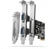 AXAGON PCEA-PSN, PCIe radič - 1x paralelný (LPT) + 2x sériový port (RS232) 250 kbps, vrátane. LP