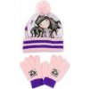 Setino · Detská / dievčenská zimná čiapka + prstové rukavice Gorjuss - Santoro London Ružová
