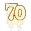 Godan Tortová sviečka číslo 70 zlatá