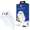 3mk - Wall Charger Hyper sieťová nabíjačka (USB-A / USB-C, GaN technológia, 65W, QX4+, nehorľavý materiál V0) - biela