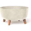 Prosperplast Kvetináč plast Gracia Low Beton Effect piesková 38 cm 45697