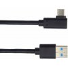 PremiumCord ku31cz3bk USB typ C/M zahnutý konektor 90° - USB 3.0 A/M, 3m