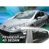 Peugeot 407 Sedan 2004-2010 (so zadnými) - deflektory Heko