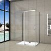 AICA Sprchový kút SL-2NE-95-8-2SPKL, Tvar U, NANO sklo 8mm, 2 x bočný panel, Výška 195cm