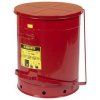 Kovový odpadkový kôš pre horľavé a nebezpečné látky, objem 79 l, červený