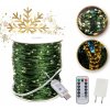 Vonkajšie vianočné osvetlenie 1 000 LED USB, teplá biela, 100 m