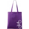 Bicykel na výšku - Taška bavlnená - 42 x 38 cm ( Fialová )