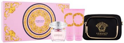 Versace Bright Crystal EDT 90 ml + umývací gél 100 ml + telové mlieko 100 ml + kabelka darčeková sada