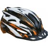 Sulov TOP-QUATRO 5 bielo/oranžová cyklistická prilba - M