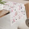 Biante Detský bavlnený behúň na stôl Sandra SA-654 Mačací svet ružovo-hnedý na bielom 35x180 cm