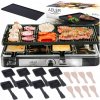 Barbecue, raclette, tradičný elektrický gril Adler Grill elektryczny duży XL mocny raclette 6616 čierny 1400 W