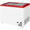 TEFCOLD Pultový mrazák presklené rovné veko | ARO 401/2 Red Edge