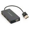 Gembird UHB-U2P4-04 rozbočovač rozhraní USB 2.0 480 Mbit/s Černá