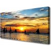 Obraz Canvas Loďky more slnko krajina 100x50 cm