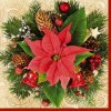 DAISY SDGW 002601 Red Poinsettia, servítky 33x33cm, 3-vrstvové, vianočné (20ks)