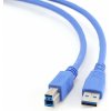 GEMBIRD Kabel USB 3.0 A-B propojovací 1,8m (modrý)