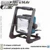 Makita Aku svietidlo LED 14,4/18V možnosťou napájania zo siete, DEADML805, aku LED lampa Makita vhodná pre 18V a 14.4V akumulátory, 2-funkcie svietivosti (jemná, jasná), výškovo nastaviteľná hlava