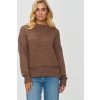 Makadamia Klasický dámsky rebrovaný pulóver S151 | cappucino S151 - one size S151