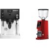 Rancilio Silvia PRO X, black + Eureka Atom W 65, ferrari red