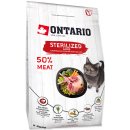 Krmivo pre mačky Ontario Cat Sterilised Lamb 2 kg
