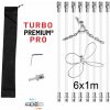 Rotačný kefa na čistenie komína s reťazovou hlavou a lankom TURBO Premium® PRO - 6m
